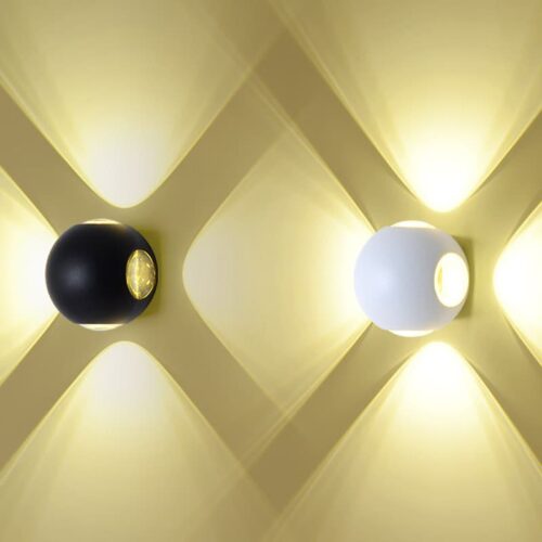 4 way wall light round