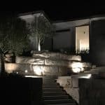 Picture of night steps and stone lighting