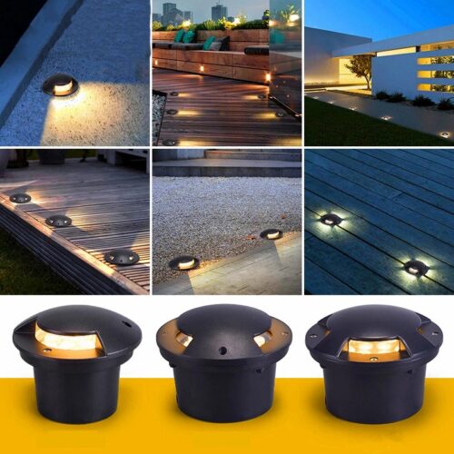 driveway lights in concrete Black Aluminum_UN10_1