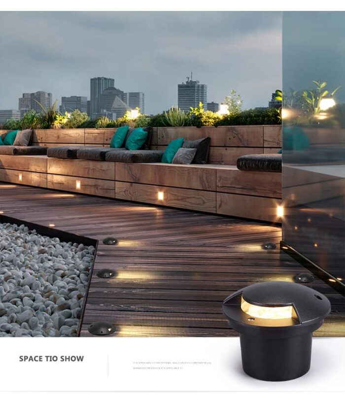 driveway lights in concrete Black Aluminum_UN10_1